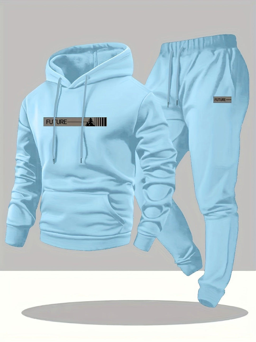Men's Two-Piece Set Hoodie and Tapered Sweatpants