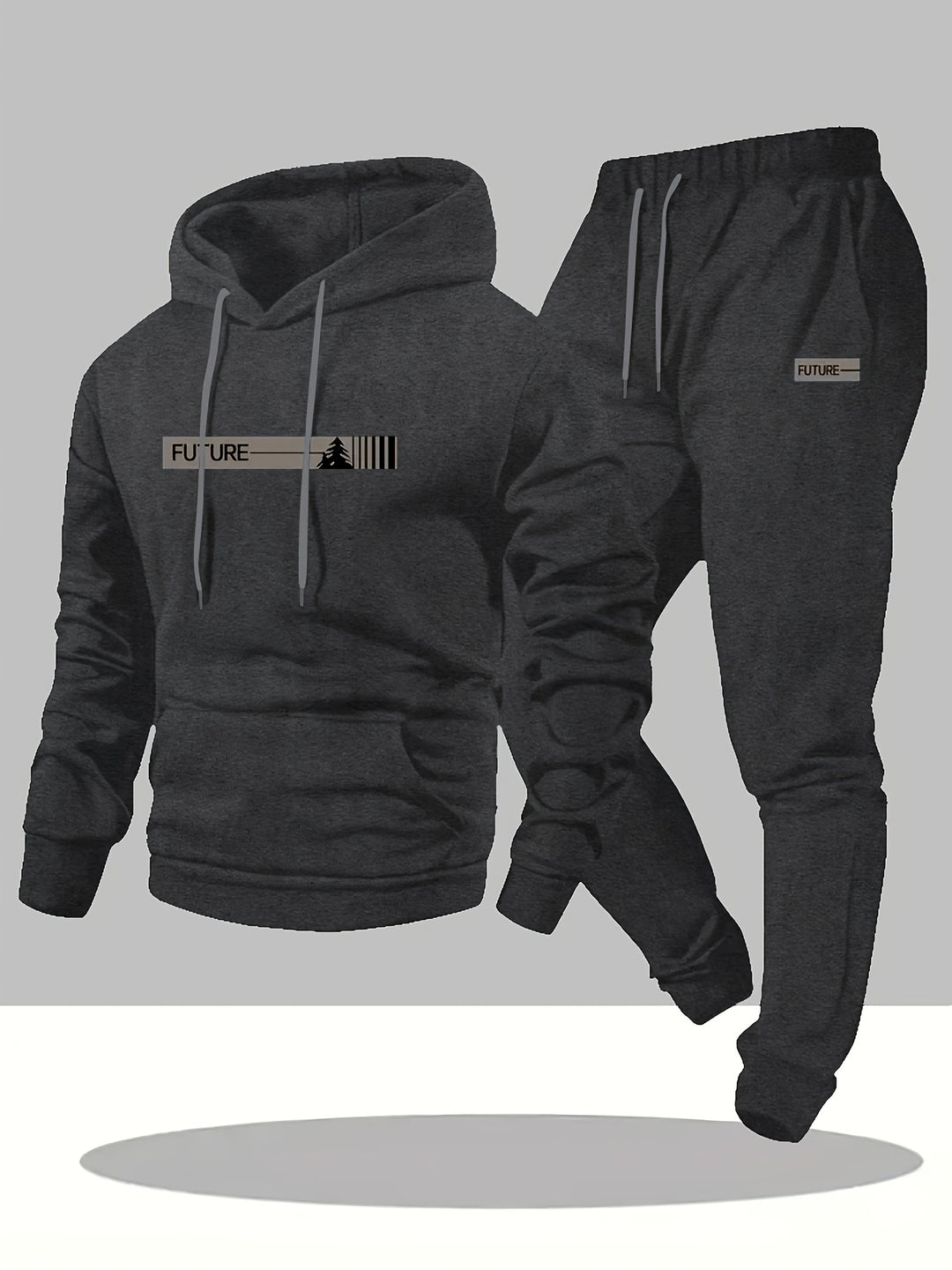 Men's Two-Piece Set Hoodie and Tapered Sweatpants