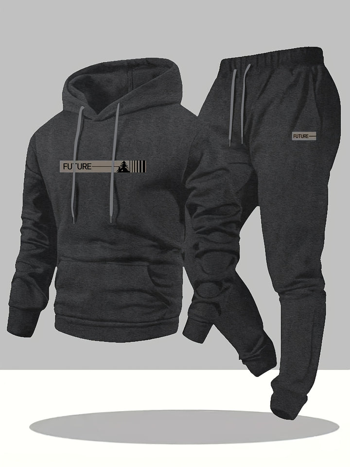 Men's Two-Piece Set Hoodie and Tapered Sweatpants