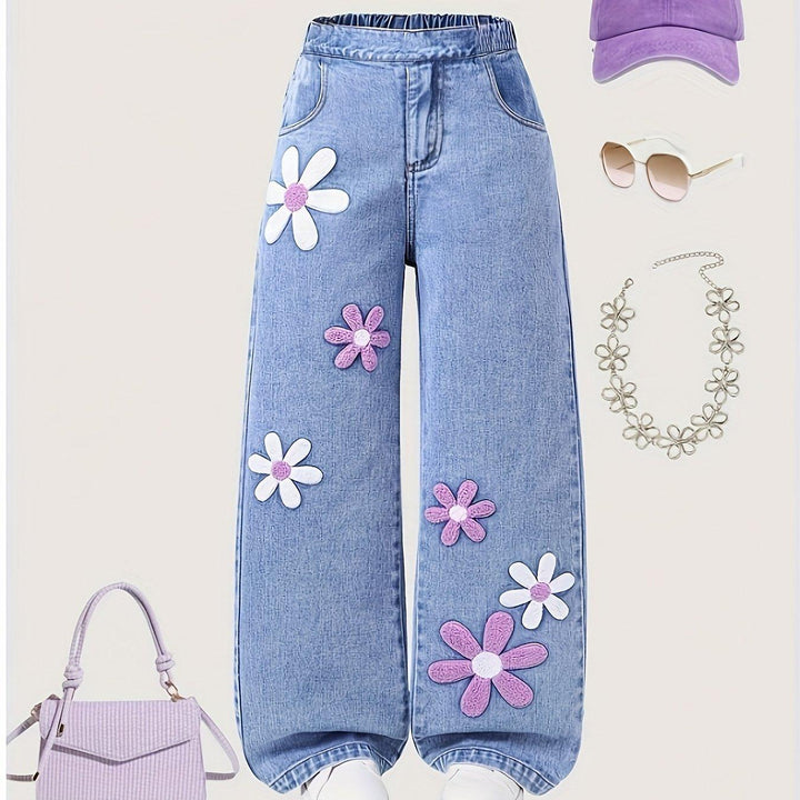 Fashionable Wide Leg Denim Jeans