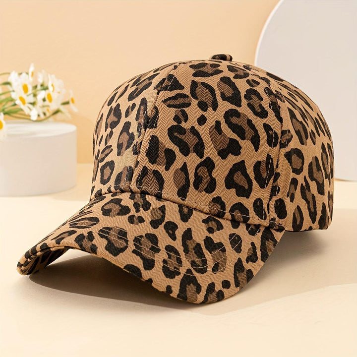 Leopard Print Plain Color Baseball Cap-cap-Bennys Beauty World
