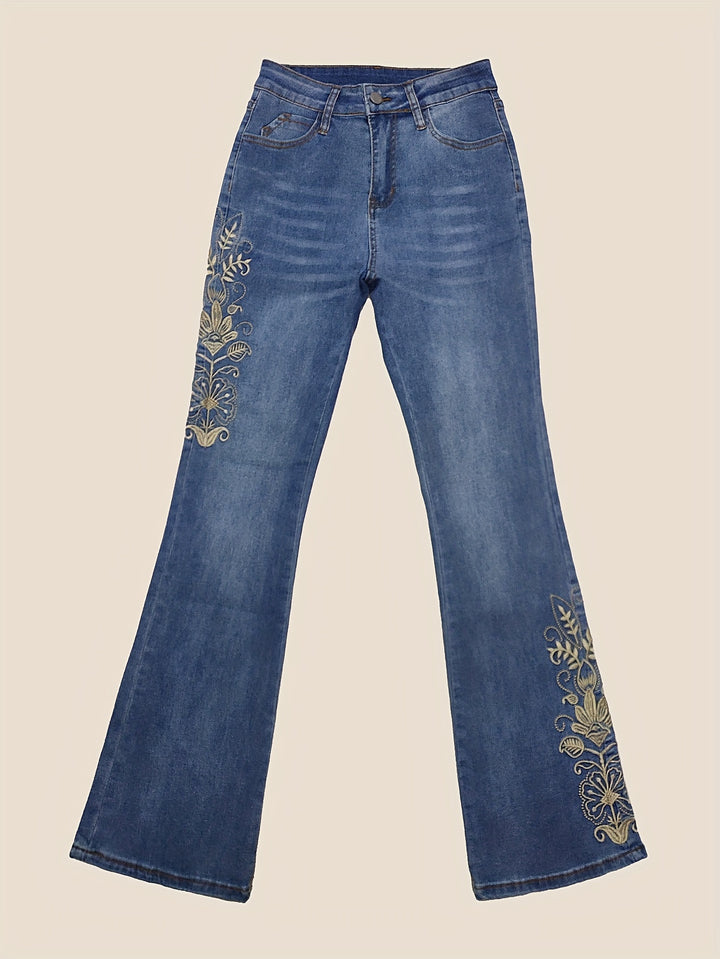 Stylish Flared Bell-Bottom Jeans for Everyday Wear, Comfortable Women's Fashion Pants-Bennys Beauty World