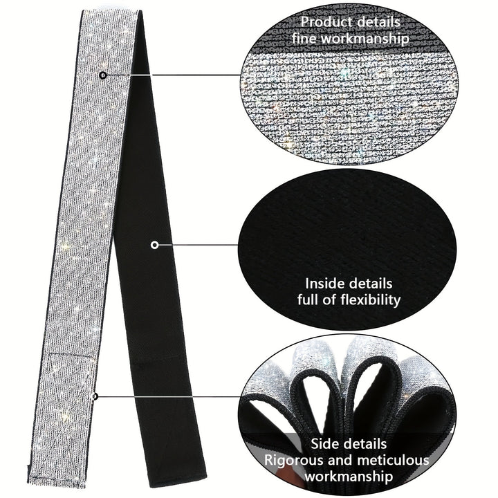 3 Pieces Wig Elastic Band Silvery Leopard Black Lace Melting Band-Hair band-Bennys Beauty World
