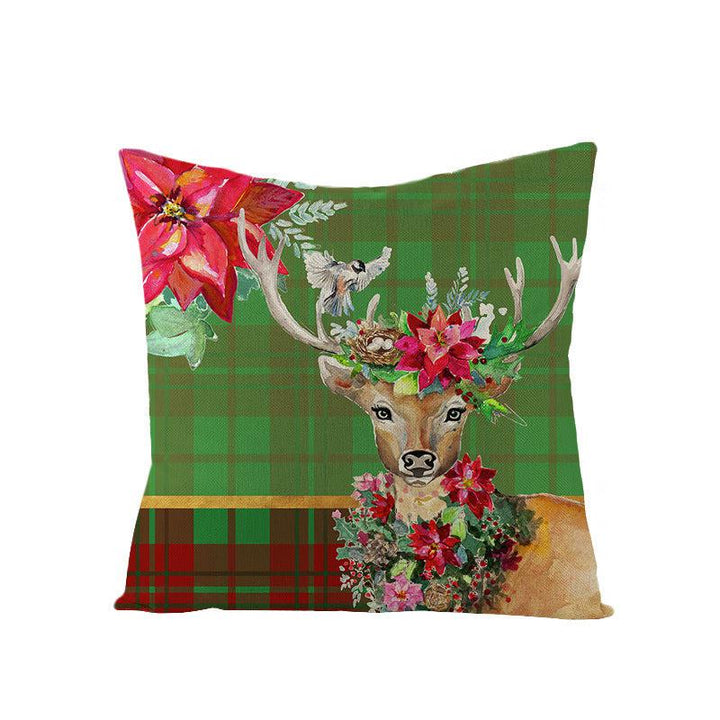 Plaid Elk Home Decor Throw Pillow Cover