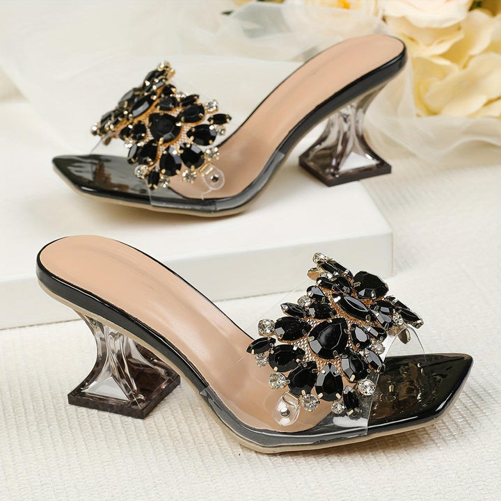 Women's New Rhinestone-Embellished Pyramid Heel