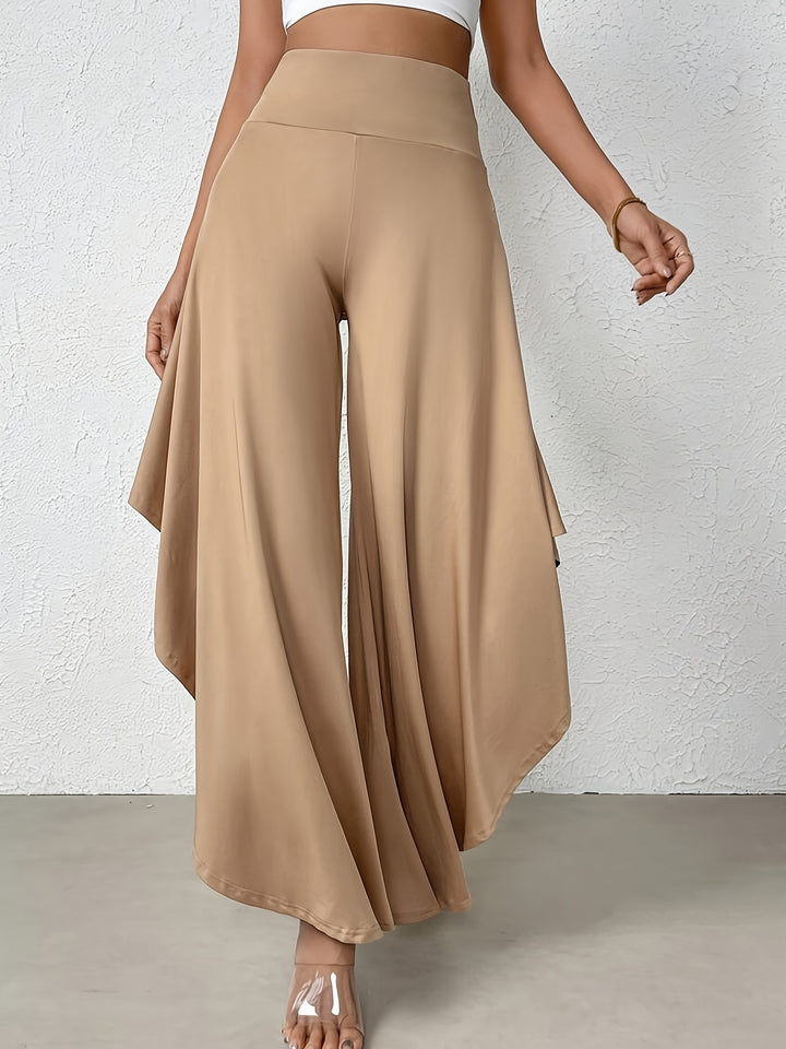 Chic Asymmetrical Wide Leg Trousers for Effortless Spring & Summer Style-Bennys Beauty World