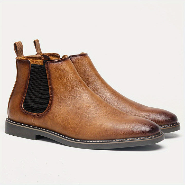 Men's Chelsea Boots - Classic Ankle Boots with Elastic Closure