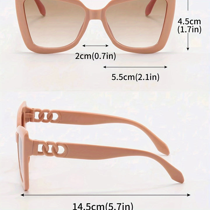 Large Frame Fashion Glasses for Women, 4pcs Set