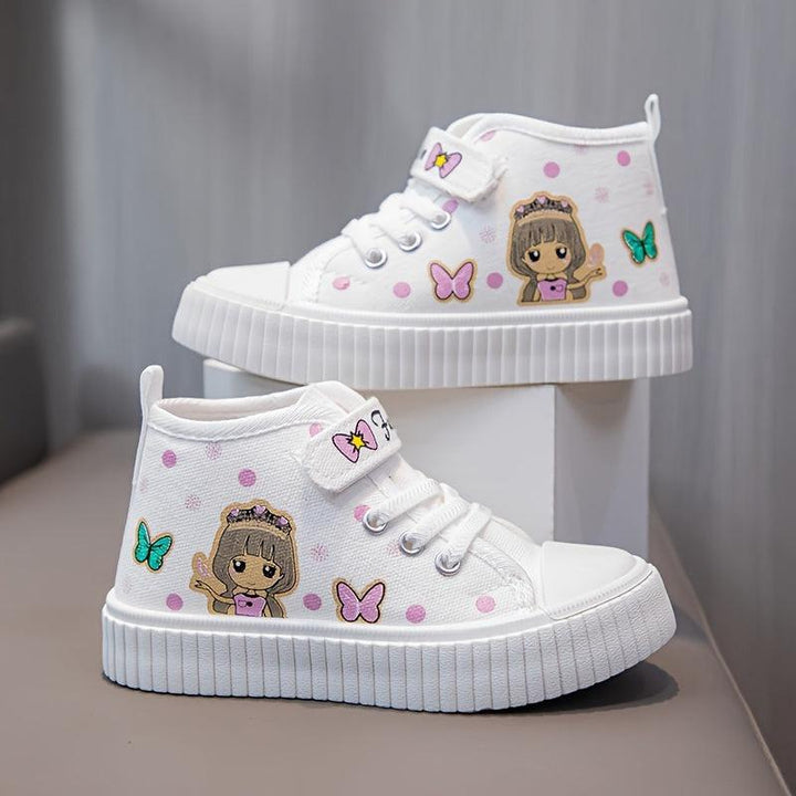 Adorable Butterfly Print Canvas Sneakers for Girls - Lightweight, Non-Slip, Perfect for Everyday & Casual Wear-Bennys Beauty World