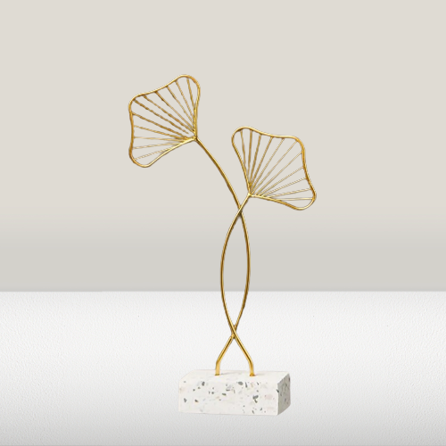 Desktop Decor Figurine in a Golden Color-Ornaments-Arlik interiors