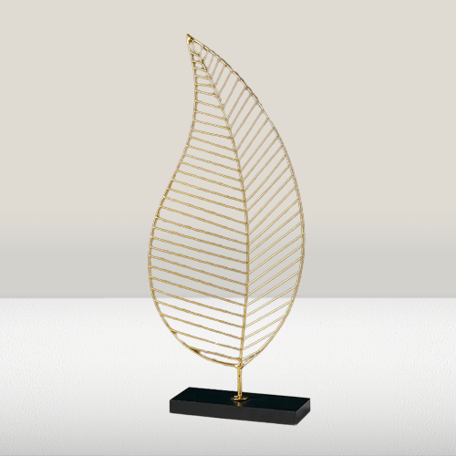 Desktop Decor Figurine in a Golden Color-Ornaments-Arlik interiors