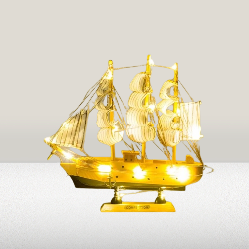 Desktop Decor Figurine in a Golden Color-Ornaments-Arlik interiors
