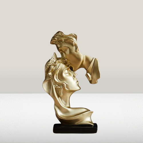 Desktop Decor Figurine in a Golden Color-Ornaments-Arlik interiors