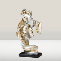 Desktop Decor Figurine in a Golden Color-Ornaments-Arlik interiors