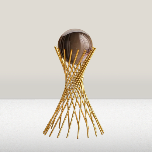 Desktop Decor Figurine in a Golden Color-Ornaments-Arlik interiors
