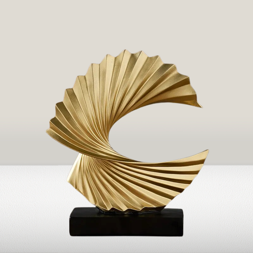 Desktop Decor Figurine in a Golden Color-Ornaments-Arlik interiors