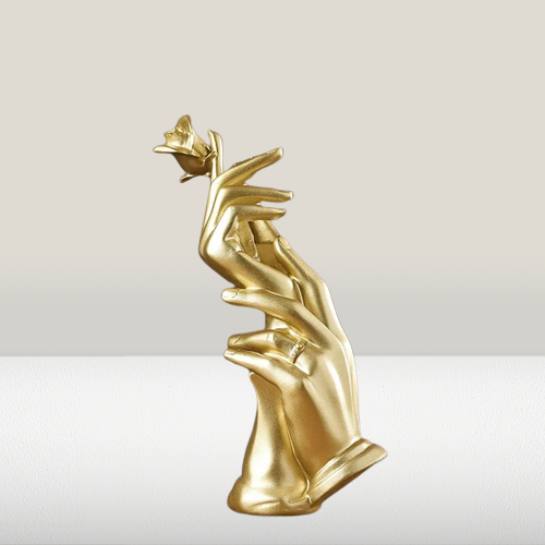 Desktop Decor Figurine in a Golden Color-Ornaments-Arlik interiors