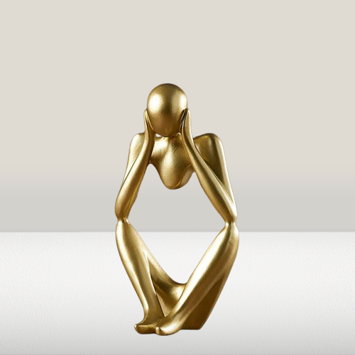 Desktop Decor Figurine in a Golden Color-Ornaments-Arlik interiors