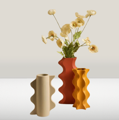 Nordic Ceramic Flower Vase-Vase-Arlik interiors