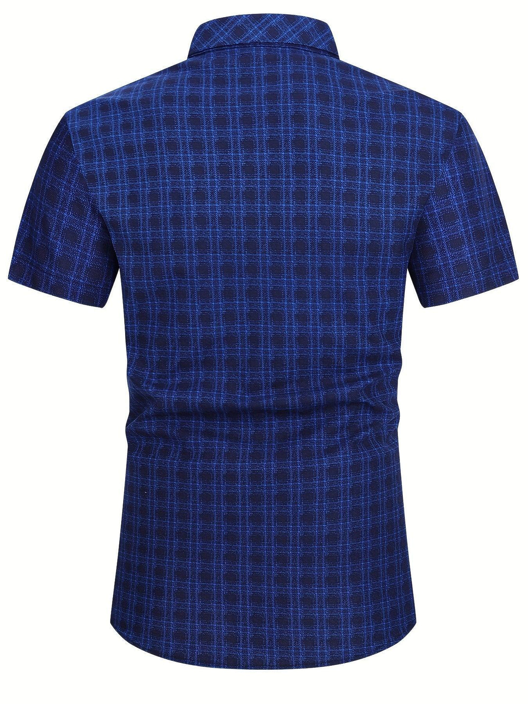 Set of 2 Short-Sleeve Checkered Shirts with Buttons