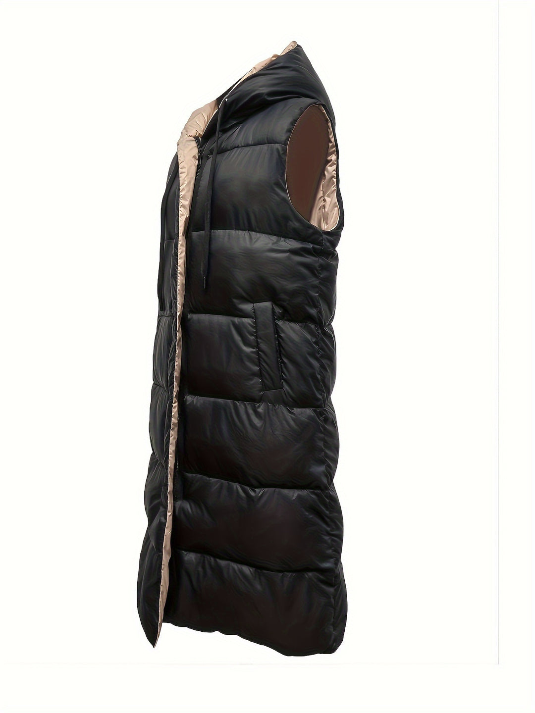 Casual Sleeveless Drawstring Warm Vest For Fall & Winter-Bennys Beauty World