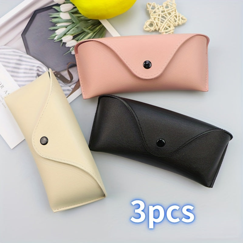 Portable Leather Glasses Case, Durable Soft Sunglasses Pouch