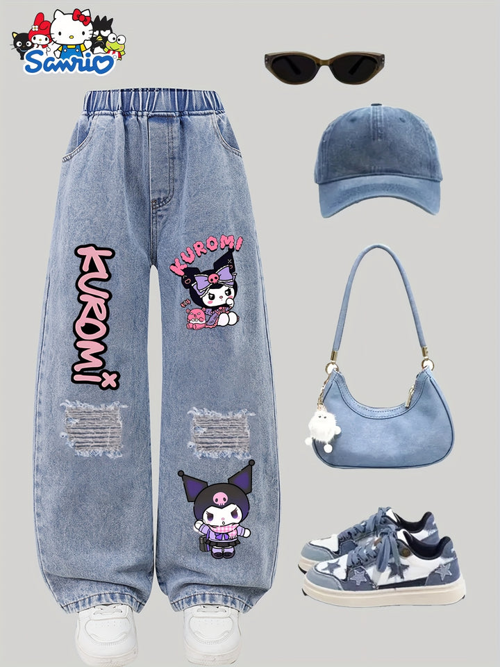 Sanrio Girls' Demim Jeans for Ages 10 to 12
