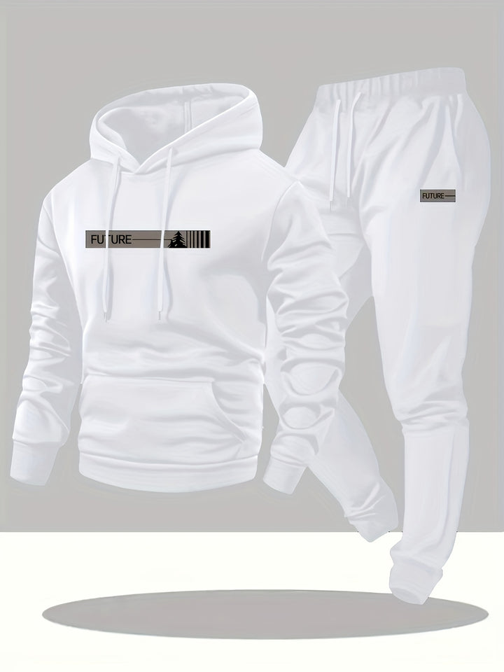 Men's Two-Piece Set Hoodie and Tapered Sweatpants