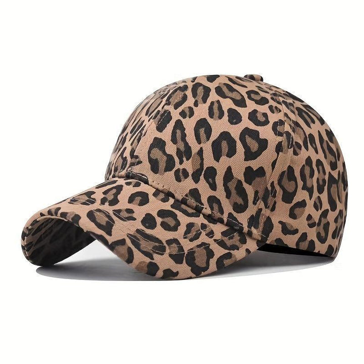 Leopard Print Plain Color Baseball Cap-cap-Bennys Beauty World