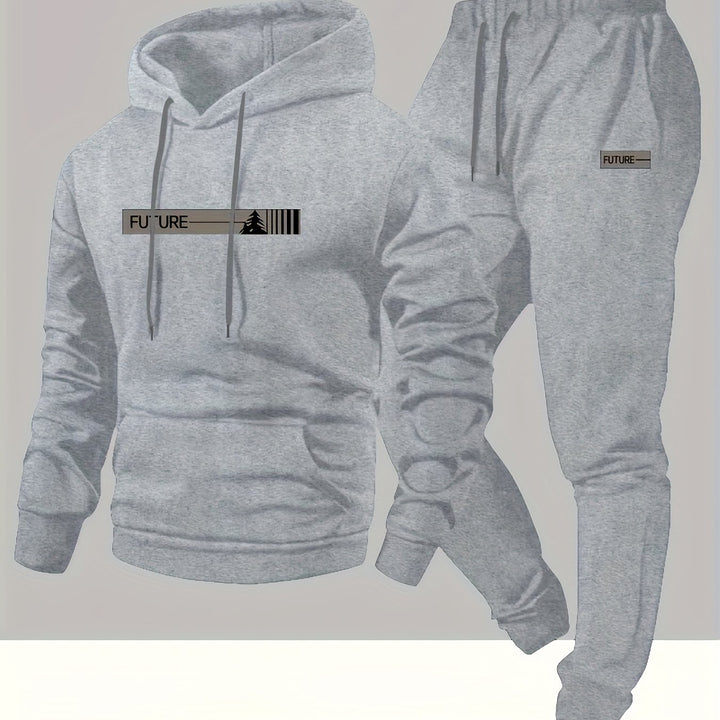 Men's Two-Piece Set Hoodie and Tapered Sweatpants