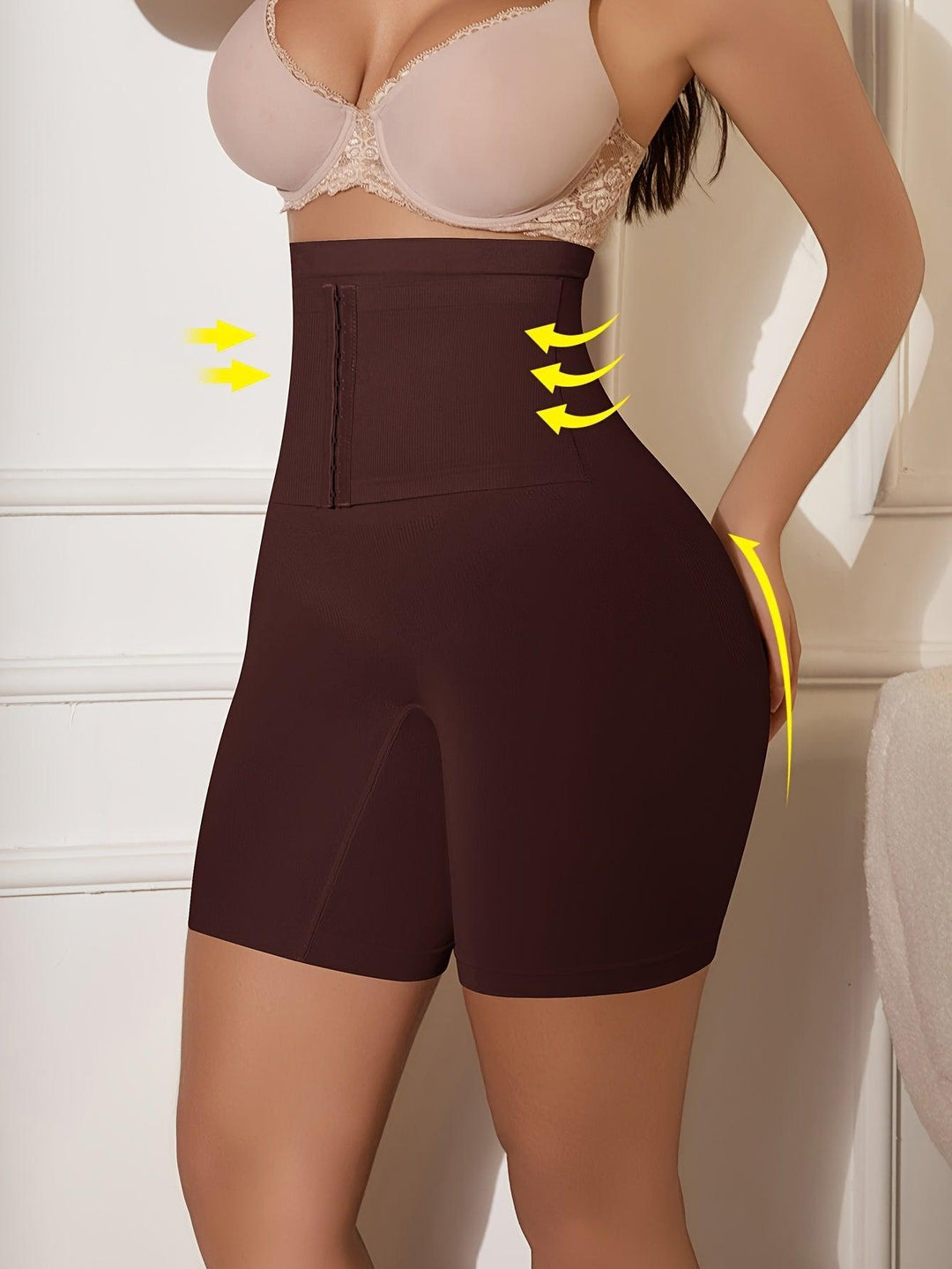 1pc High Waist Seamless Abdomen Control Shorts - Bennys Beauty World