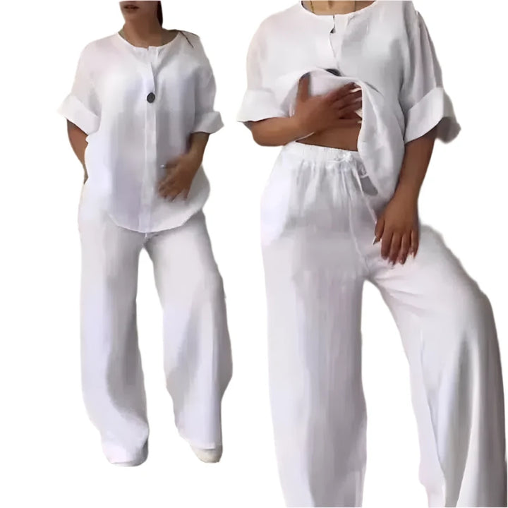 Fall and Winter White Fashion Womens 2 Piece Set  Bennys Beauty World