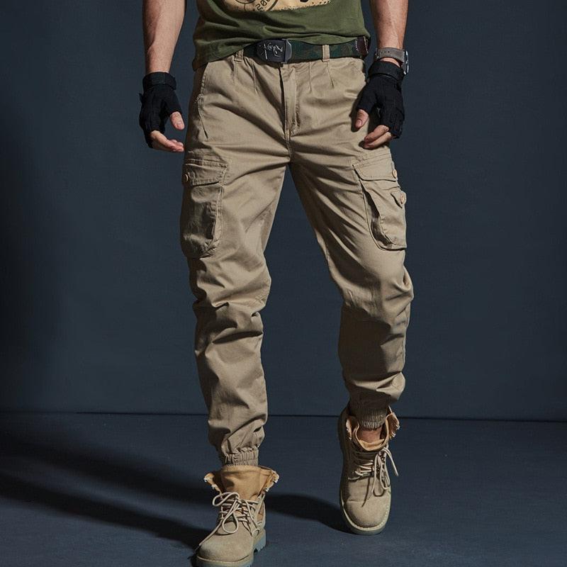 High Quality Khaki Casual Pants Men Military Tactical Cargo Pants-pants-Bennys Beauty World