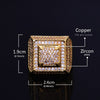 Rings Gold Color Copper Material Iced Full CZ Hip hop RingsSize 7-12 BENNYS 