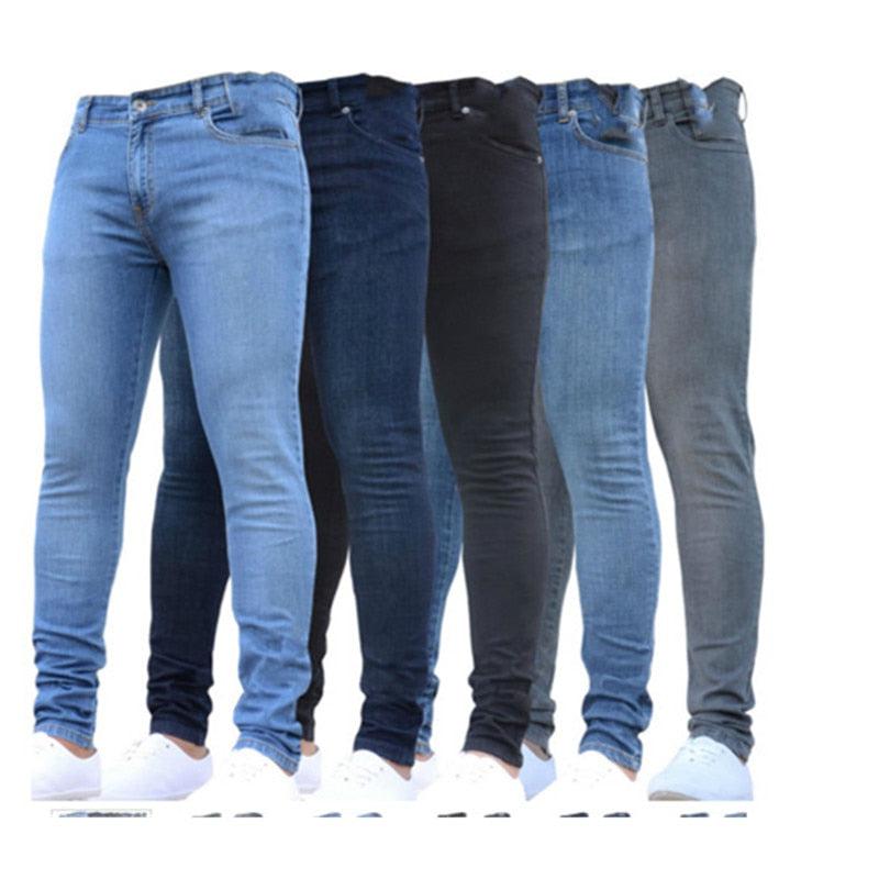 Men Pants Fashion Men Casual Pants Stretchy Demin Skinny Pants-pants-Bennys Beauty World