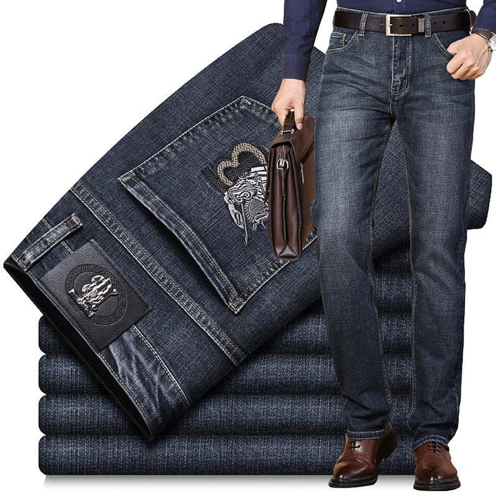 Men's Summer Denim Pants Jeans Men High-End Straight Pants-pants-Bennys Beauty World