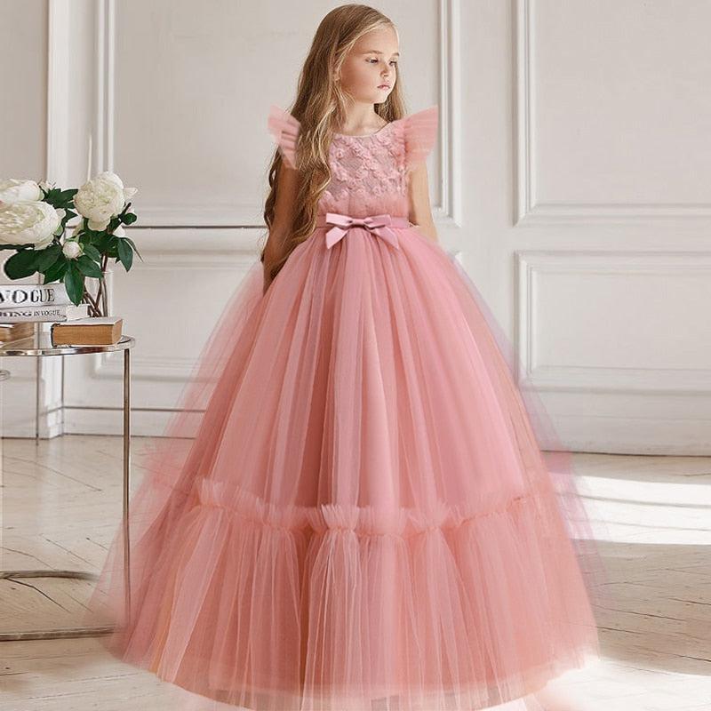 Girls Christmas Dress Flower Bridesmaid Children Princess Clothes Long Party Gowns Pageant Prom Communion Vestidos 13 14 Years-0-Bennys Beauty World