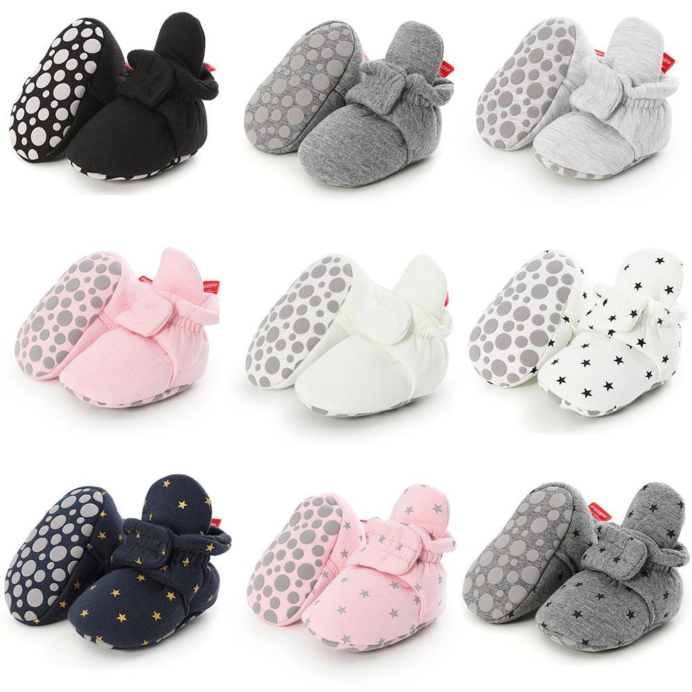 Newborn Baby Socks Shoes Boy Girl Star Toddler First Walkers Booties-Shoe-Bennys Beauty World