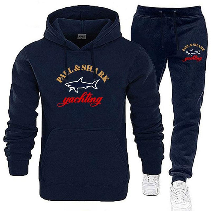 Men's Sweatshirt Sets Solid Color Hoodies+ Sweatpants 2Pcs Tracksuit-Hoodie-Bennys Beauty World